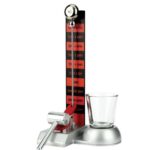 Joc de baut Hammershot cu Pahar Shot Embo, 22 cm, Material Sticla, Plastic, Fier, Multicolor