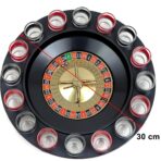 Joc de Baut Ruleta cu Pahare de Shot Embo, 30 cm, Rosu/Negru - imagine 2