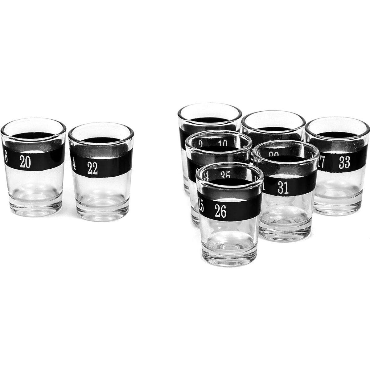 Joc de Baut Ruleta cu Pahare de Shot Embo, 30 cm, Rosu/Negru - imagine 4