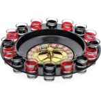 Joc de Baut Ruleta cu Pahare de Shot Embo, 30 cm, Rosu/Negru - imagine 7