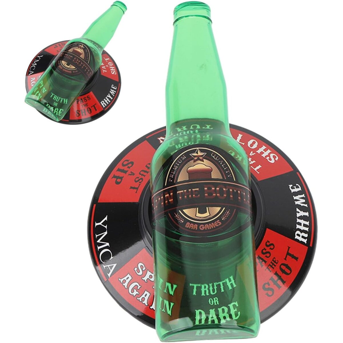 Joc de baut Spin the Bottle Embo, invarte sticla si accepta provocarea, 2-6 jucatori, material ABS, 18 x 12 cm, multicolor - imagine 5