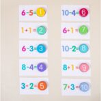 Joc Educational, Embo, Invatare Adunare si Scadere, Cifre din Lemn, 46 Planse, +3 Ani, Multicolor - imagine 2