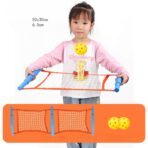 Joc Spikeball, Embo, pentru Copii, Joc in 2, pentru Plaja, Parcuri, Interior, 2 Plase, 2 Mingi, Senzorial, Prinderea Mingii, 50x30 cm, Multicolor - imagine 2