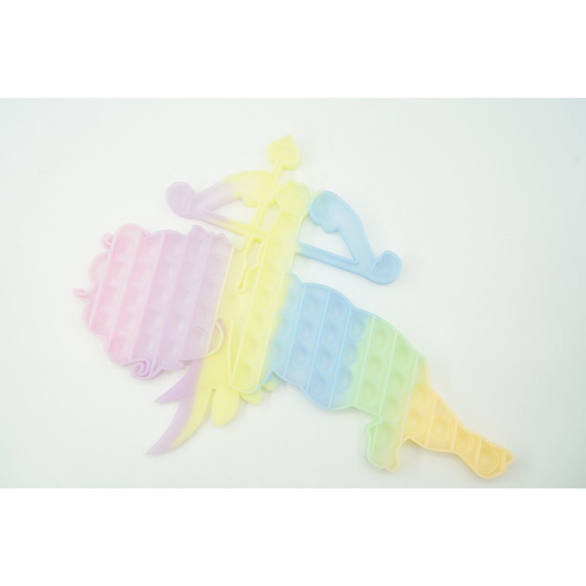Jucarie antistres din silicon Embo, Pop it Now and Flip It , 40x45 cm, Cupidon, Fosforescent, Multicolor - imagine 2