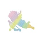 Jucarie antistres din silicon Embo, Pop it Now and Flip It , 40x45 cm, Cupidon, Fosforescent, Multicolor