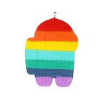 Jucarie antistres din silicon, Embo, Pop It Now and Flip It, Among Us, 85 cm - imagine 4