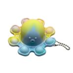 Jucarie antistres din silicon, Embo, Pop It Now and Flip It, Caracatita reversibila, Multicolor, V4