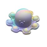 Jucarie antistres din silicon, Embo, Pop It Now and Flip It, Caracatita reversibila, Multicolor, V6