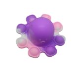 Jucarie Antistres, Embo, Tip Pop It, Caracatita Reversibila, din Silicon, 20 x 10 cm, Mov