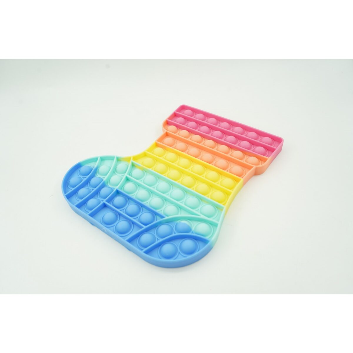 Jucarie antistres din silicon, Embo, Pop It Now and Flip It, Ciorap Craciun, Multicolor - imagine 2
