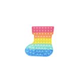 Jucarie antistres din silicon, Embo, Pop It Now and Flip It, Ciorap Craciun, Multicolor