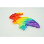 Jucarie antistres din silicon, Embo, Pop It Now and Flip It, Dinozaur mic, Multicolor V2 - imagine 2