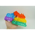 Jucarie antistres din silicon Embo, Pop it Now and Flip It ,Excavator ,Multicolor ,Model 4 - imagine 11