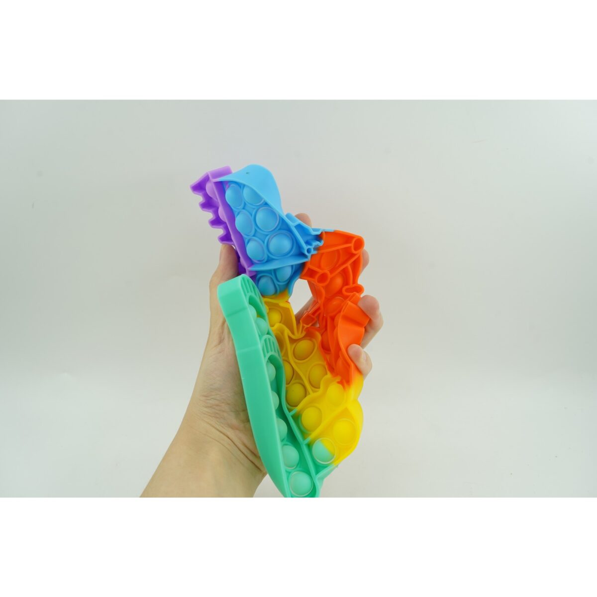 Jucarie antistres din silicon Embo, Pop it Now and Flip It ,Excavator ,Multicolor ,Model 4 - imagine 13