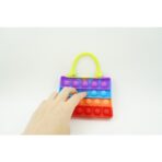 Jucarie Antistres din silicon Embo, Pop It Now And Flip It, Geanta de umar, Multicolor - imagine 3