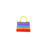 Jucarie Antistres din silicon Embo, Pop It Now And Flip It, Geanta de umar, Multicolor
