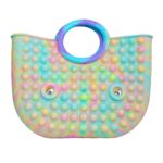 Jucarie Antistres, Embo, Tip Pop It Now and Flip It, Geanta, din Silicon, 28 cm, Multicolor