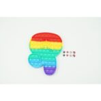 Jucarie antistres din silicon, Embo, Pop It Now and Flip It, Iepuras, Multicolor - imagine 2