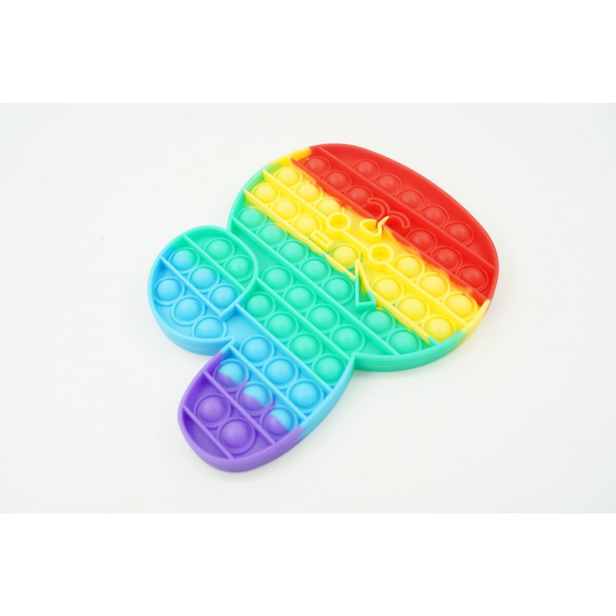 Jucarie antistres din silicon, Embo, Pop It Now and Flip It, Iepuras, Multicolor - imagine 3