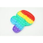 Jucarie antistres din silicon, Embo, Pop It Now and Flip It, Iepuras, Multicolor - imagine 3