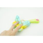 Jucarie antistres din silicon, Embo, Pop It Now and Flip It, Portofel fluturas, Bleu/Galben - imagine 5