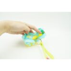 Jucarie antistres din silicon, Embo, Pop It Now and Flip It, Portofel fluturas, Bleu/Galben - imagine 6