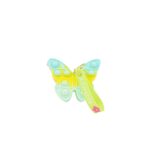 Jucarie antistres din silicon, Embo, Pop It Now and Flip It, Portofel fluturas, Bleu/Galben