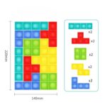 Jucarie antistres din silicon Embo, Pop it Now and Flip It , Puzzle Soft Blocks , 10 piese, Multicolor - imagine 4