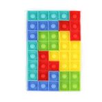 Jucarie antistres din silicon Embo, Pop it Now and Flip It , Puzzle Soft Blocks , 10 piese, Multicolor - imagine 6