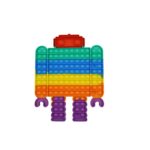 Jucarie antistres din silicon Embo, Pop it Now and Flip It ,Robot ,Multicolor ,Model 3