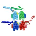 Jucarie antistres din silicon, Embo, Pop It Now and Flip It, Simple Dimple, Breloc, Among Us, Albastru - imagine 2