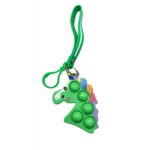 Jucarie antistres din silicon, Embo, Pop It Now and Flip It, Simple Dimple, Breloc, Unicorn, Verde