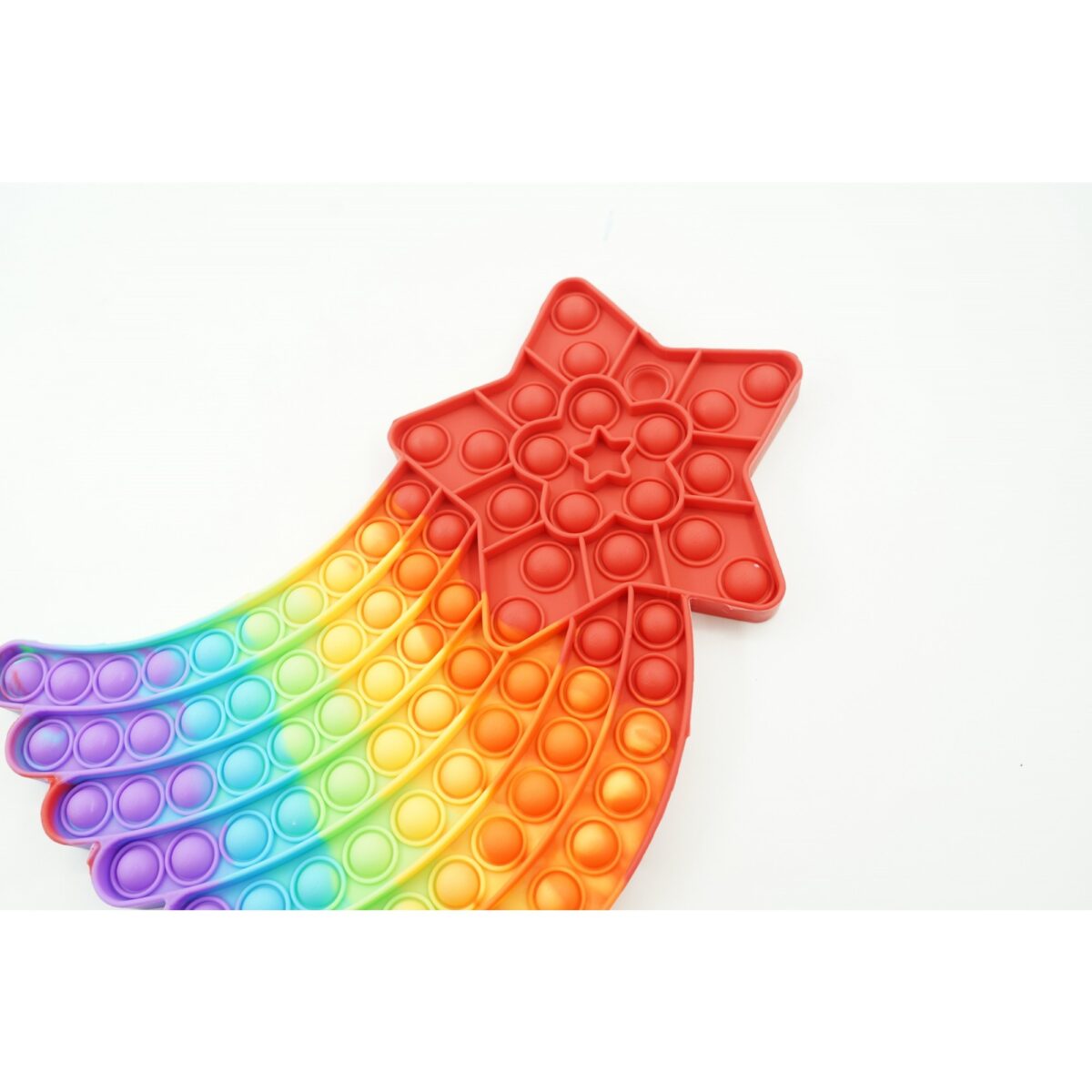 Jucarie antistres din silicon, Embo, Pop It Now and Flip It, Stea cazatoare, Multicolor - imagine 2