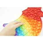 Jucarie antistres din silicon, Embo, Pop It Now and Flip It, Stea cazatoare, Multicolor - imagine 3