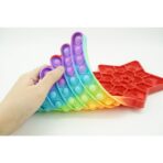 Jucarie antistres din silicon, Embo, Pop It Now and Flip It, Stea cazatoare, Multicolor - imagine 4