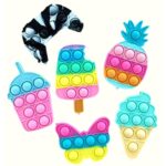 Jucarie antistres din silicon, Embo, Pop It Now and Flip It, Stickere, Model mixt