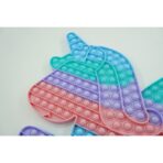 Jucarie antistres din silicon Embo, Pop it Now and Flip It ,Unicorn cu aripi ,Curcubeu - imagine 2