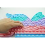 Jucarie antistres din silicon Embo, Pop it Now and Flip It ,Unicorn cu aripi ,Curcubeu - imagine 4