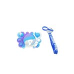 Jucarie antistres din silicon, Embo, Pop It Now tip breloc, Crab, Multicolor, V2