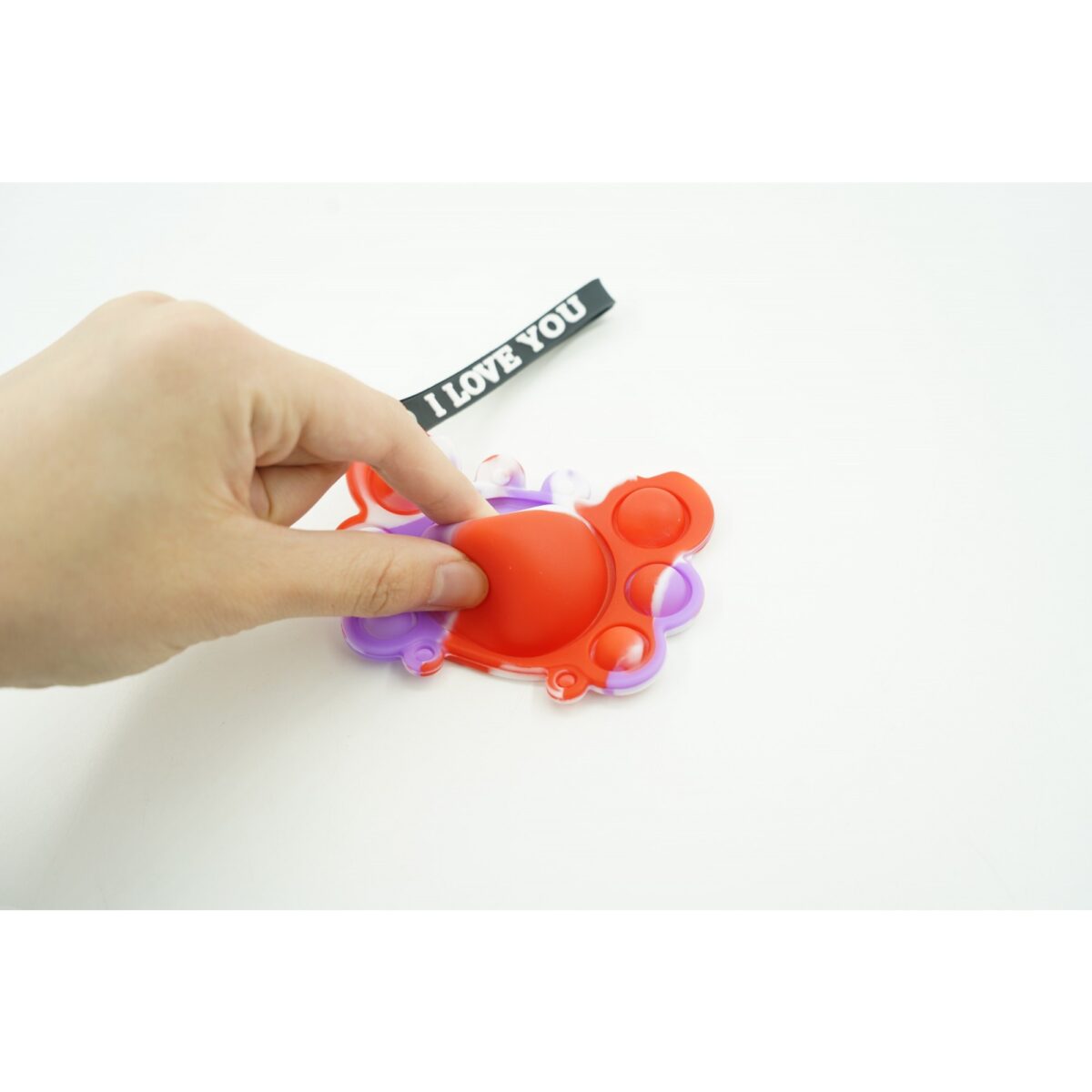 Jucarie antistres din silicon, Embo, Pop It Now tip breloc, Crab, Multicolor, V4 - imagine 3