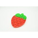 Jucarie antistres din silicon, Pop It Now and Flip It, Capsuna, Rosu/Verde - imagine 5