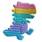 Jucarie antistres din silicon, Embo, Pop It Now, Dinozaur, Multicolor, 45x32 cm, Model 3