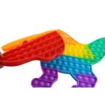 Jucarie antistres din silicon Pop it now, forma Dinozaur, multicolor, urias - imagine 4