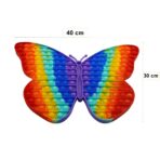 Jucarie antistres din silicon Pop it now, forma Fluture, multicolor, urias - imagine 8