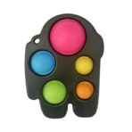 Jucarie Antistres Embo - Fidget Toy, Simple Dimple, Among us, Negru - imagine 6