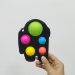 Jucarie Antistres Embo - Fidget Toy, Simple Dimple, Among us, Negru - imagine 7