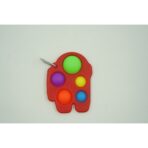 Jucarie Antistres Embo - Fidget Toy, Simple Dimple, Among us, Rosu - imagine 2