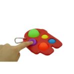Jucarie Antistres Embo - Fidget Toy, Simple Dimple, Among us, Rosu - imagine 4