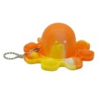 Jucarie Antistres, Embo, Tip Pop It, Caracatita Reversibila, din Silicon, 20 x 10 cm, Portocaliu