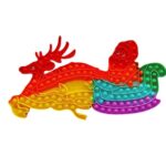 Jucarie Antistres, Embo, Tip Pop It Now and Flip It, Sania Lui Mos Craciun, 42 x 21 cm, Multicolor
